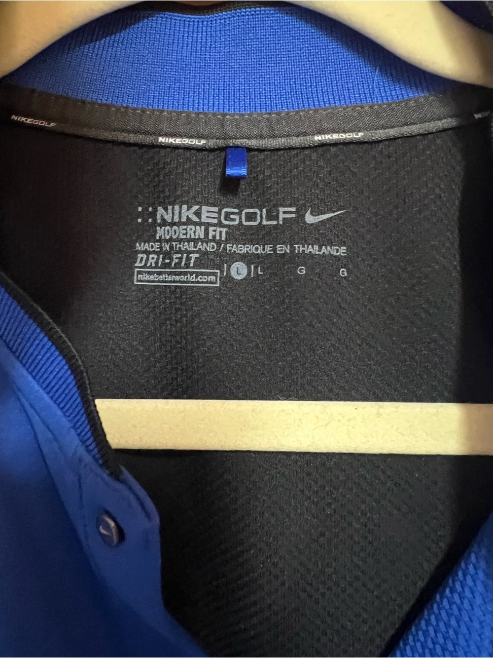 Nike Men’s Royal Blue and Black Golf Polo - Picture 2 of 3